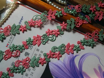 15yards 2cm rose red+green applique lace trim ribbon DIY embroidery trim Dress accessory
15yards 2cm rose red+green applique lace trim ribbon DIY embroidery trim Dress accessory