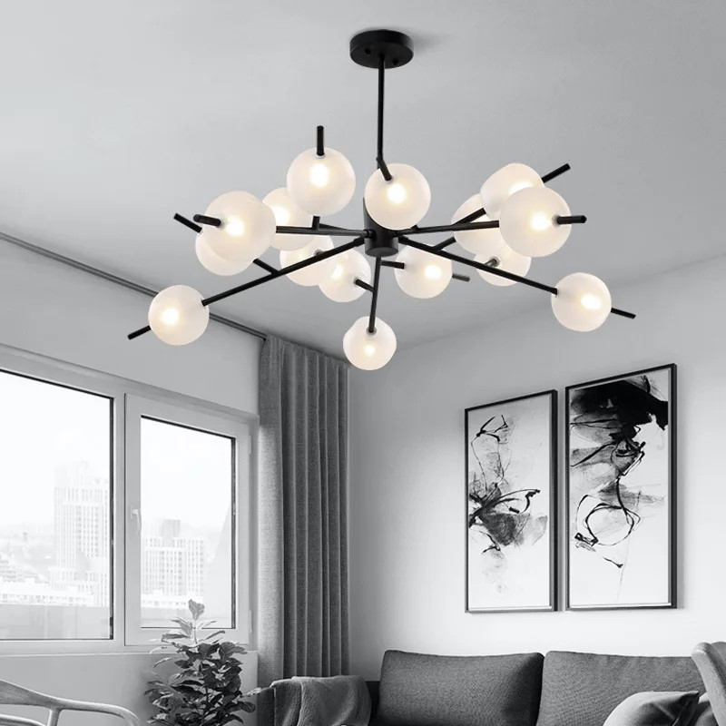 Modern LED Glass Chandeliers Nordic postmodern Creative Concise Style glass ball Chandelier lamp Dining Room Bar Kitchen Light
Modern LED Glass Chandeliers Nordic postmodern Creative Concise Style glass ball Chandelier lamp Dining Room Bar Kitchen Light