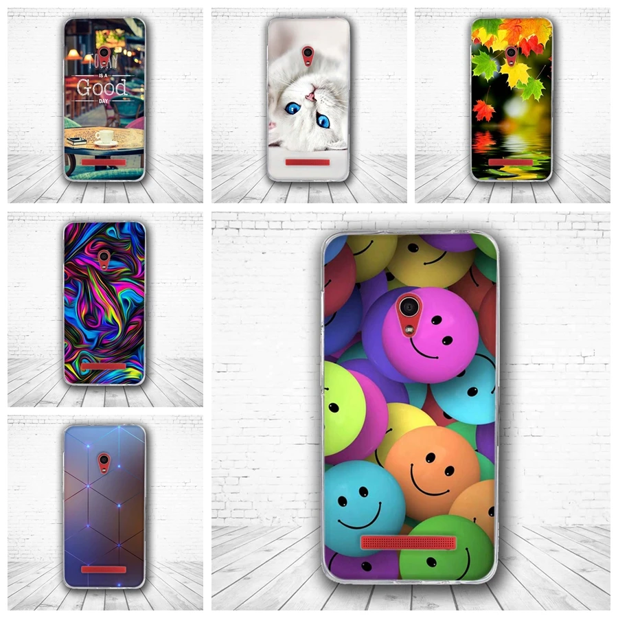 Фото Case for Asus ZenFone 5 5.0 inch Soft Silicone Printing Back cover A500CG A501CG A500KL Couque Zenfone | Мобильные телефоны и