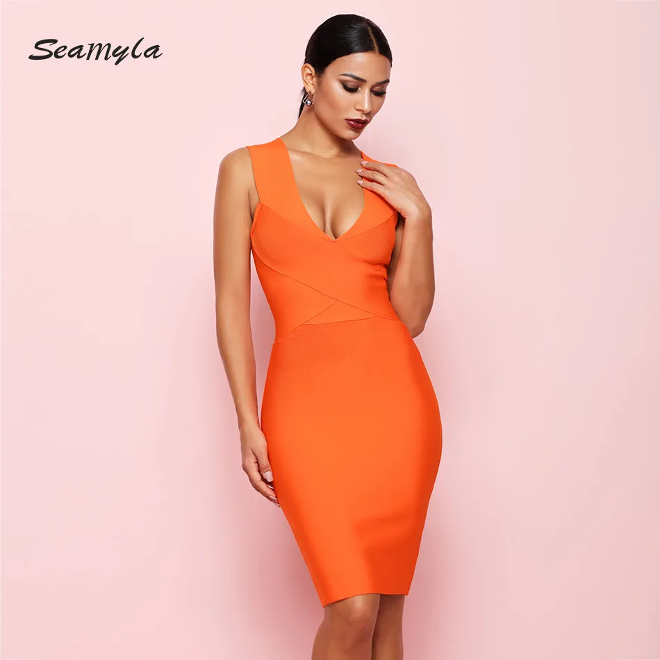 Seamyla New Bandage Dress Vestidos Verano 2019 Summer Sleeveless Celebrity Party Dresses Women Sexy Night Out Club Dress Runway
Seamyla New Bandage Dress Vestidos Verano 2019 Summer Sleeveless Celebrity Party Dresses Women Sexy Night Out Club Dress Runway