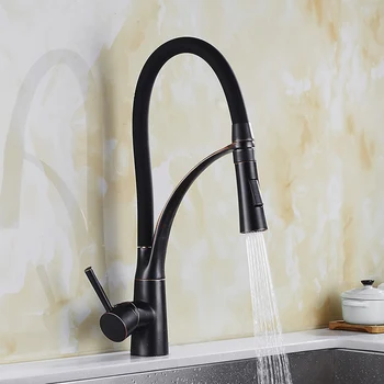Pull Out Kitchen Faucet black Oil Brushed kitchen Sink Mixer Tap 360 degree rotation kitchen mixer taps Kitchen Crane
Pull Out Kitchen Faucet black Oil Brushed kitchen Sink Mixer Tap 360 degree rotation kitchen mixer taps Kitchen Crane