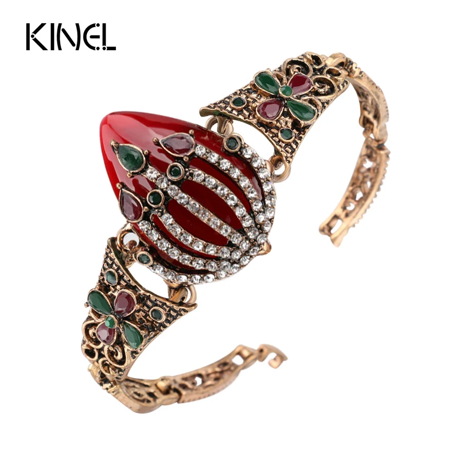 Kinel Vintage Bracelet For Women Color Ancient Gold Mosaic White Crystal Turkish Jewelry Christmas Gift
Kinel Vintage Bracelet For Women Color Ancient Gold Mosaic White Crystal Turkish Jewelry Christmas Gift