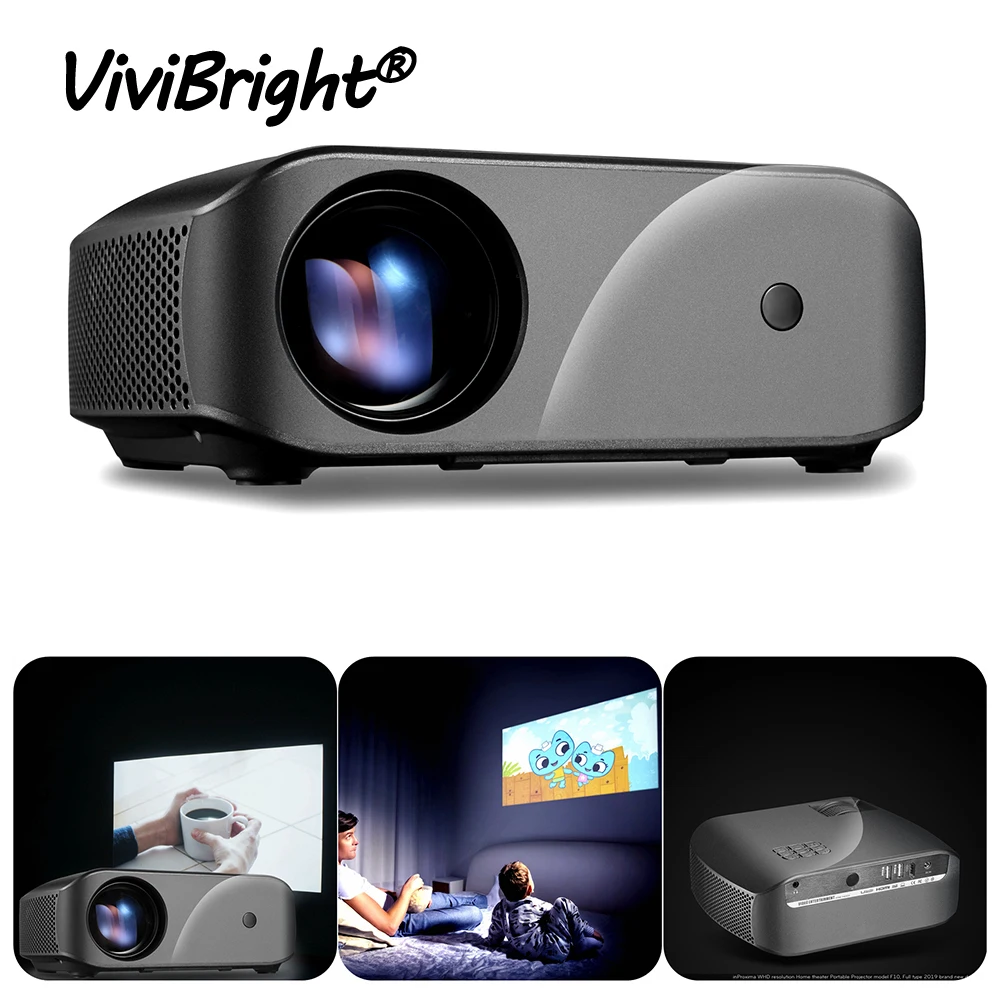 Portable F10 MINI Projector 1920*720P Resolution LED Projector For Home Cinema Support Full HD Portable 3D Beamer EU/US Plug 
Portable F10 MINI Projector 1920*720P Resolution LED Projector For Home Cinema Support Full HD Portable 3D Beamer EU/US Plug