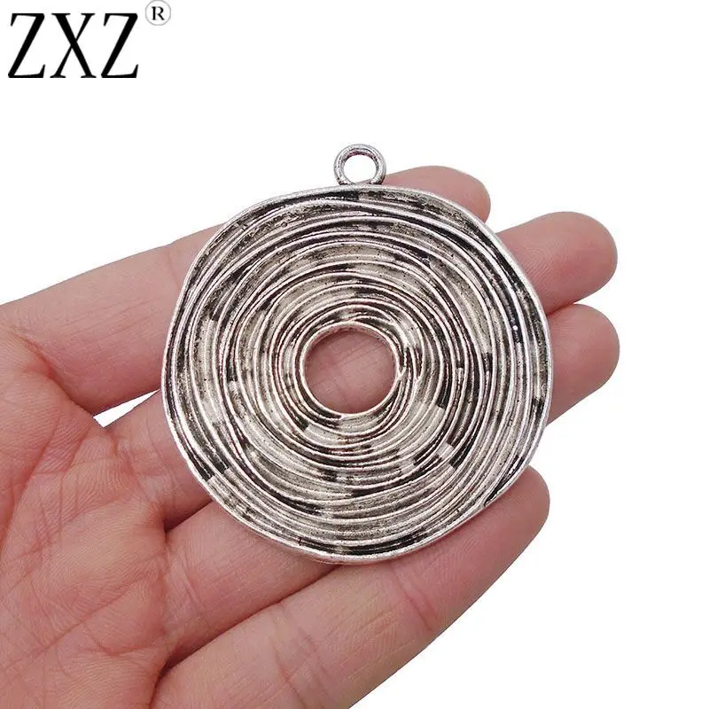 ZXZ 2pcs Large Antique Silver Tone Open Swirl Spiral Vortex Charms Pendants for Necklace Jewelry Making Findings 58x53mm
ZXZ 2pcs Large Antique Silver Tone Open Swirl Spiral Vortex Charms Pendants for Necklace Jewelry Making Findings 58x53mm