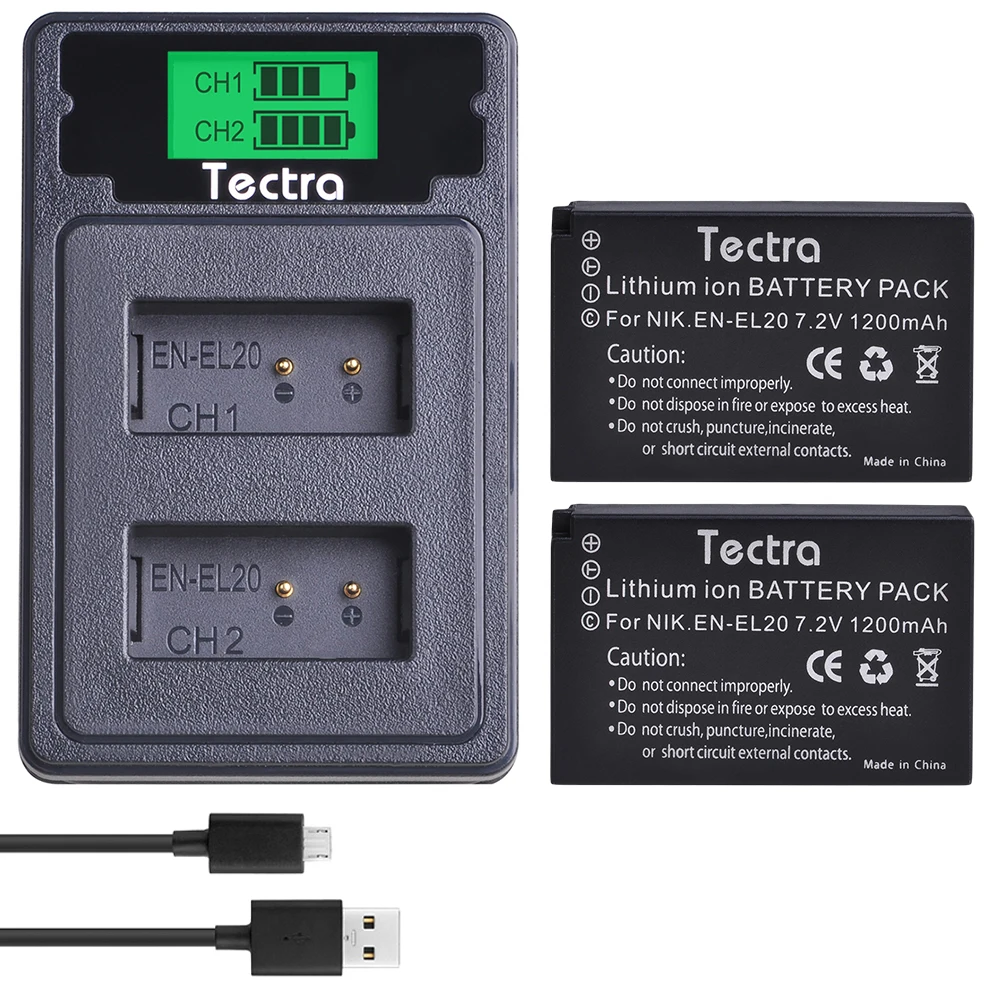 2 шт., 1200 мАч, EN-EL20, EN EL20 EN EL20a батарея + ЖК-дисплей, USB зарядное устройство, Type-C порт для Nikon Coolpix P1000 Nikon1 J1, J2, J3 Nikon1 AW1
2 шт., 1200 мАч, EN-EL20, EN EL20 EN EL20a батарея + ЖК-дисплей, USB зарядное устройство, Type-C порт для Nikon Coolpix P1000 Nikon1 J1, J2, J3 Nikon1 AW1