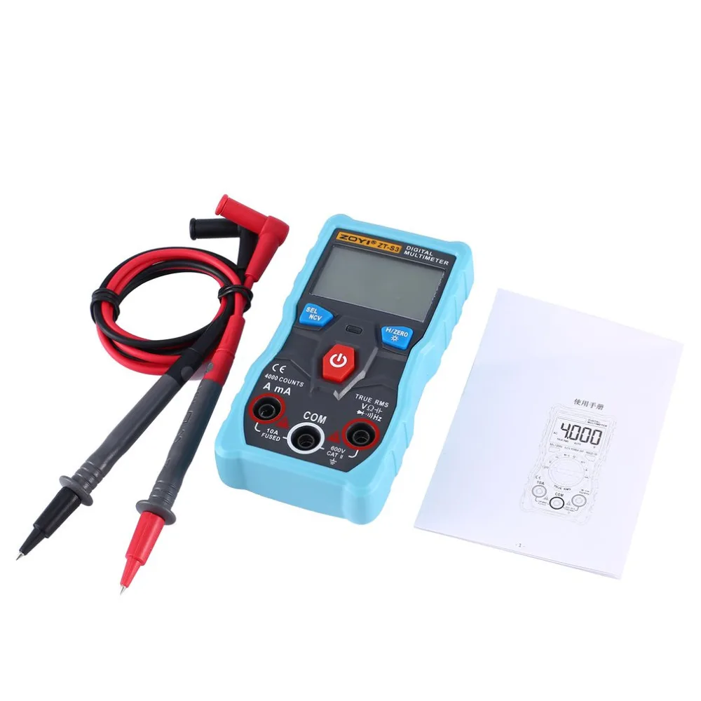 ZT-S3 4000 Data Transfer AC/DC Frequency Temperature Measurement Handheld 10A Handheld Digital Multimeter
ZT-S3 4000 Data Transfer AC/DC Frequency Temperature Measurement Handheld 10A Handheld Digital Multimeter