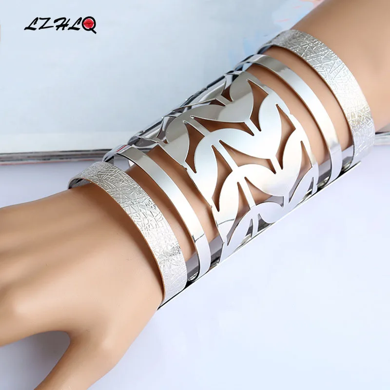 Maxi Metal Opened Punk Bangle Women 2019 Famous Brand Jewelry Geometric Hollow Adjustable Leaf Plated Cuff Bangle Bracelet
Maxi Metal Opened Punk Bangle Women 2019 Famous Brand Jewelry Geometric Hollow Adjustable Leaf Plated Cuff Bangle Bracelet