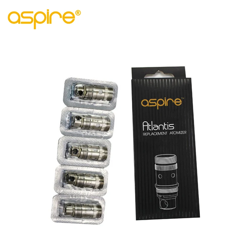 5pcs/lot Geniune Aspire Atlantis Coil Head 0.3/0.5/1.0 ohm Aspire Sub Ohm Replacement Coil for Atlantis Tank/Atomizer
5pcs/lot Geniune Aspire Atlantis Coil Head 0.3/0.5/1.0 ohm Aspire Sub Ohm Replacement Coil for Atlantis Tank/Atomizer