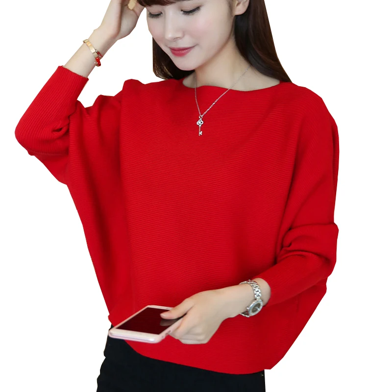 2018 New Winter Women Pullovers Slash Neck Batwing Sleeve Solid Sweaters Female Loose Knitted Tops Camisola Das Mulheres
2018 New Winter Women Pullovers Slash Neck Batwing Sleeve Solid Sweaters Female Loose Knitted Tops Camisola Das Mulheres