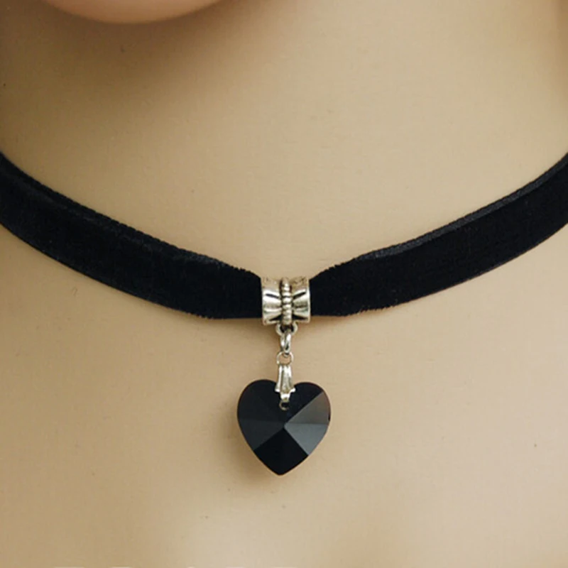 Original New Hot Crystal Tattoo Choker Stretch Necklace Women Vintage Elastic Black Heart Chocker Necklaces Girls Jewelry Gift
Original New Hot Crystal Tattoo Choker Stretch Necklace Women Vintage Elastic Black Heart Chocker Necklaces Girls Jewelry Gift