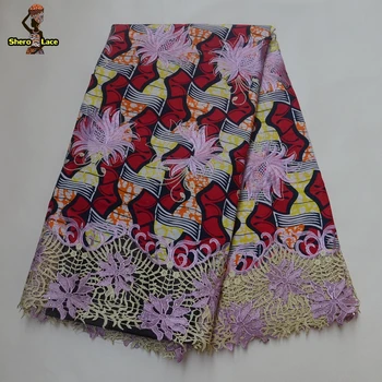 Pink color 2019 latest fabric cord lace with wax high quality guipure lace fabric with ankara wax with stones for women dress 
Pink color 2019 latest fabric cord lace with wax high quality guipure lace fabric with ankara wax with stones for women dress