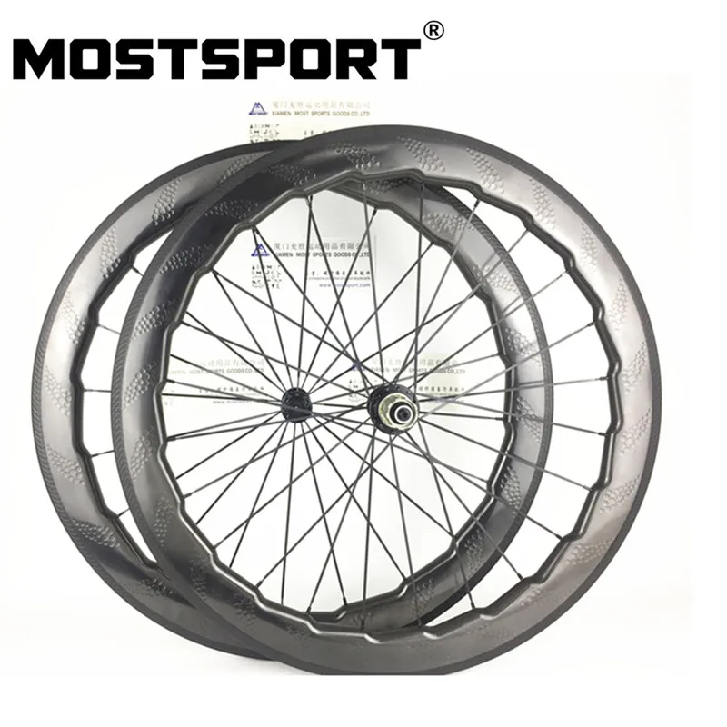 NSW454 Dimpled 58mm Clincher Carbon Wheels With Powerway R13 Ceramic Bearing Hubs
NSW454 Dimpled 58mm Clincher Carbon Wheels With Powerway R13 Ceramic Bearing Hubs