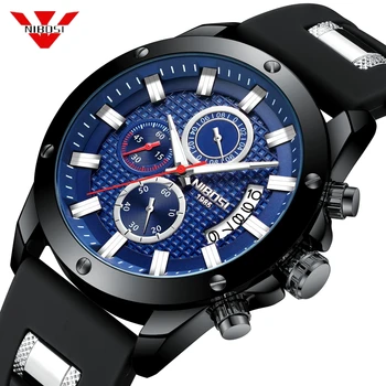 NIBOSI Chronograph Watch Men Sport Quartz Clock Mens Watches Top Brand Luxury Silicone Waterproof Black Blue Male Military Watch
NIBOSI Chronograph Watch Men Sport Quartz Clock Mens Watches Top Brand Luxury Silicone Waterproof Black Blue Male Military Watch