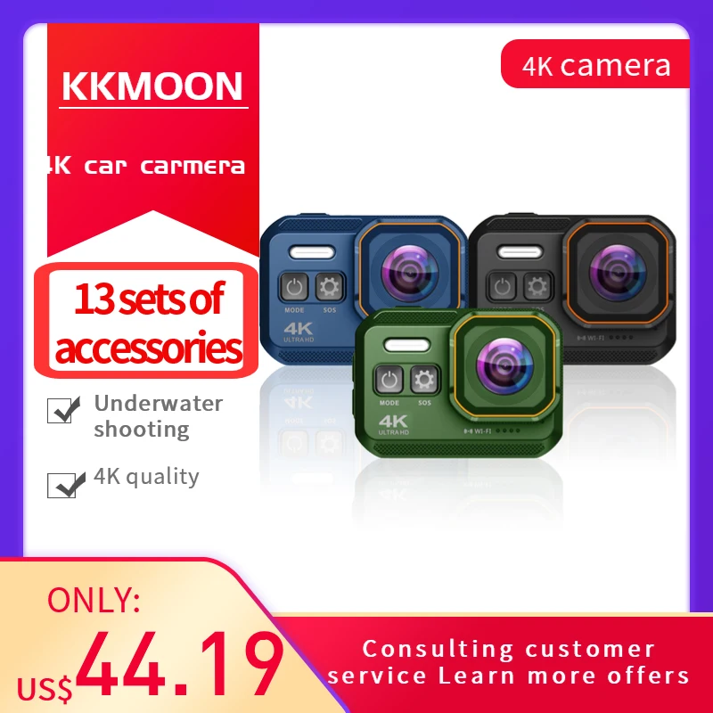 KKMOON Waterproof mini 2inch 4K HD 60FPS WiFi WDR Record dvr Outdoor Sport Vlog Car DVR dash cam mirror Camera dvrs
KKMOON Waterproof mini 2inch 4K HD 60FPS WiFi WDR Record dvr Outdoor Sport Vlog Car DVR dash cam mirror Camera dvrs