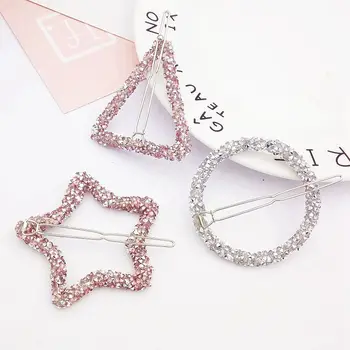 1 Pcs Fashion Shinning Silver Crystal Rhinestones Hairpin Star Triangle Round Shape Women Hair Clips Barrettes Hair Accessories
1 Pcs Fashion Shinning Silver Crystal Rhinestones Hairpin Star Triangle Round Shape Women Hair Clips Barrettes Hair Accessories