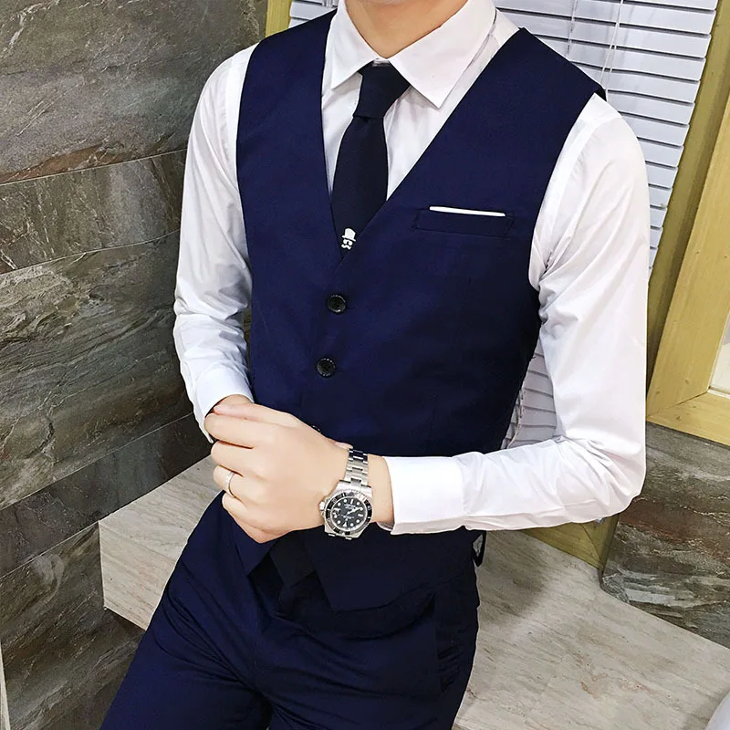 Oeak 2019 Men's Suit Vest Business Casual Slim Vests Fashion Men Solid Color Single Buttons Vests Oversize Sleeveless Waistcoat
Oeak 2019 Men's Suit Vest Business Casual Slim Vests Fashion Men Solid Color Single Buttons Vests Oversize Sleeveless Waistcoat