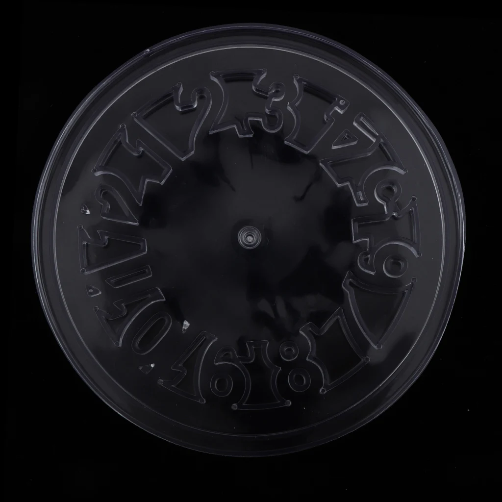 1 Piece Clear Silicone Mold for DIY Wall Clock Arabic Numerals Clock Mould Round DIY Crafts Making Tool - Dia: 165mm