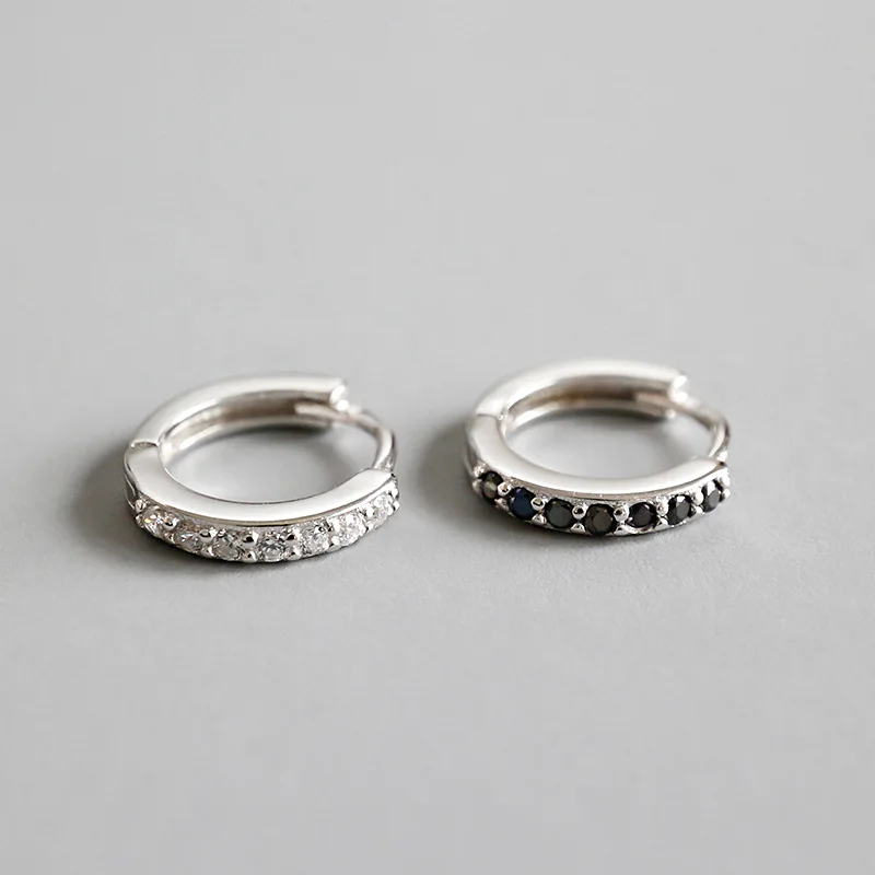 8.8MM so TINNY Authentic 925 Sterling silverWhite/ Black Zirconia set Round Hoop Huggie Earrings Fine jEWELRY for Child E10
8.8MM so TINNY Authentic 925 Sterling silverWhite/ Black Zirconia set Round Hoop Huggie Earrings Fine jEWELRY for Child E10