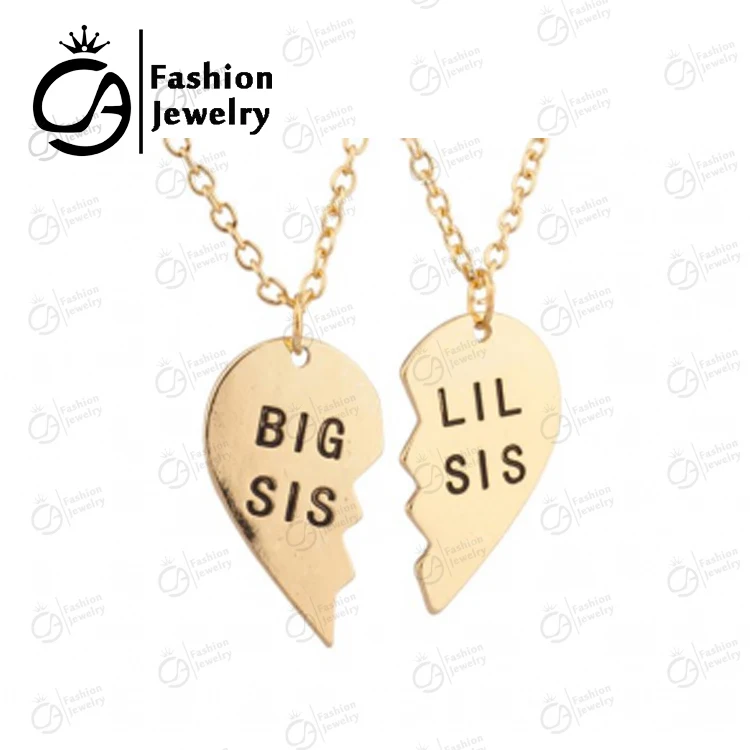 Wholesale Big Sis Lil Little Sister BFF Best Friends Forever Necklace Set (2 PC) 20set/Lot #LN1027 | Украшения и аксессуары