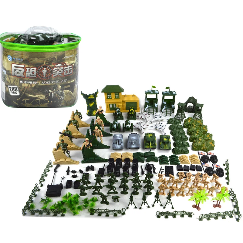 200pcs/lot Soldiers Model Action Figure Sandbox Game Military Toy Soldier Tank Figures Playset Kit Model Toys For Boys
200pcs/lot Soldiers Model Action Figure Sandbox Game Military Toy Soldier Tank Figures Playset Kit Model Toys For Boys