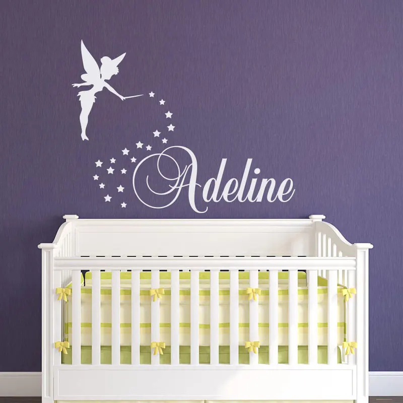 Fairy With Personalized Name Decal Nursery Decor Custom Name Vinyl Sticker Tinkerbell Name Decal For Baby Girl Cute Deco N-28
Fairy With Personalized Name Decal Nursery Decor Custom Name Vinyl Sticker Tinkerbell Name Decal For Baby Girl Cute Deco N-28