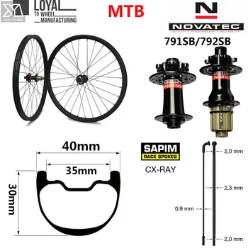 29er Plus MTB Carbon Wheel 40*30mm Tubeless RIm For All Mountain Bike Wheelset Novatec D791SB D792SB 6-Bolt QR or Boost
29er Plus MTB Carbon Wheel 40*30mm Tubeless RIm For All Mountain Bike Wheelset Novatec D791SB D792SB 6-Bolt QR or Boost