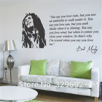 Mouse over image to zoom Bob Marley Lyrics You Say You Love Rain Wall Sticker Decal Vinyl Wall Art Mural tx-183 
Mouse over image to zoom Bob Marley Lyrics You Say You Love Rain Wall Sticker Decal Vinyl Wall Art Mural tx-183