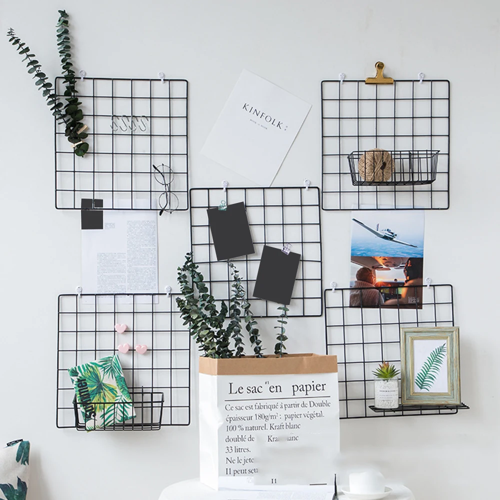 1Pc Wall Organizer Iron Metal Mesh Storage Shelf Organizer Rack DIY Photos Home Wall Mounted Type Decorative Storage Holders
1Pc Wall Organizer Iron Metal Mesh Storage Shelf Organizer Rack DIY Photos Home Wall Mounted Type Decorative Storage Holders