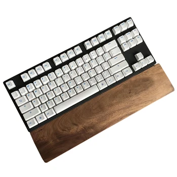 Walnut Wooden Keyboard Wrist Support Anti-skid Laptop Pad For 60 Key