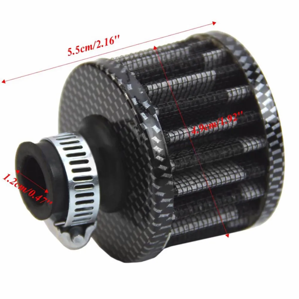 

Universal 12mm Car Air Filter Turbo Vent Crankcase Breather High Flow Cone Cold Air Intake Filter Drop Shipping