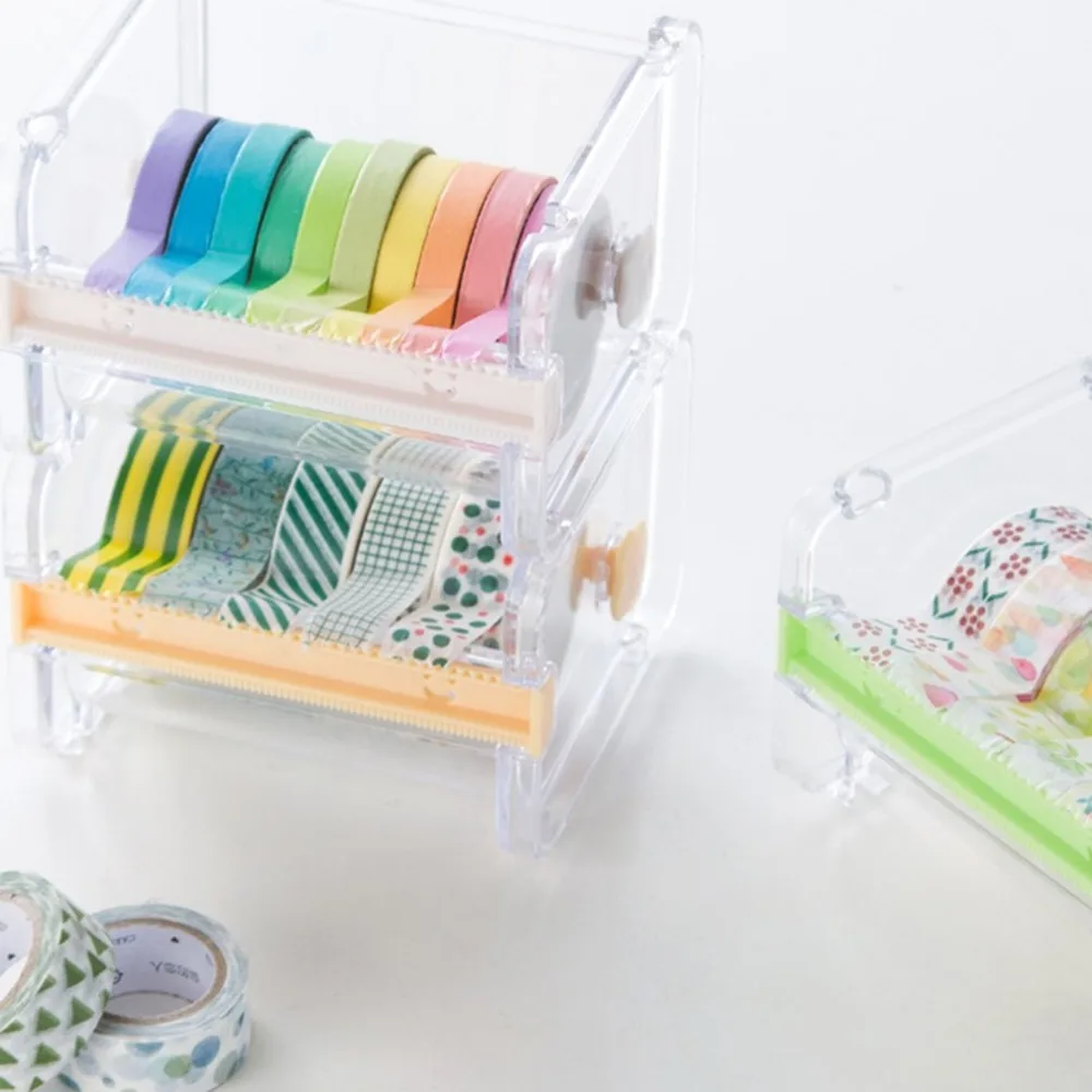 Practical Plastic Roll Tape Dispenser Desktop Tape Holder Storage Organizer With Tape Cutter for Office School
Practical Plastic Roll Tape Dispenser Desktop Tape Holder Storage Organizer With Tape Cutter for Office School