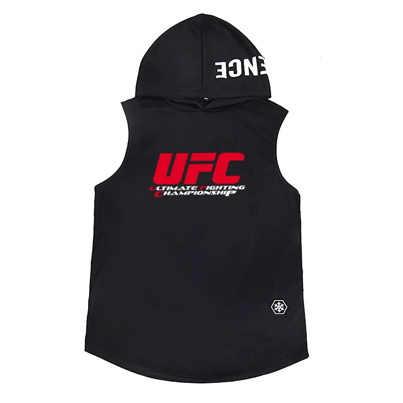 New Fashion Tops Hooded Sleeveless UFC t shirt Letter print Hip hop Summer Streetwear sleeveless t shirt men Plus size S-2XL
New Fashion Tops Hooded Sleeveless UFC t shirt Letter print Hip hop Summer Streetwear sleeveless t shirt men Plus size S-2XL
