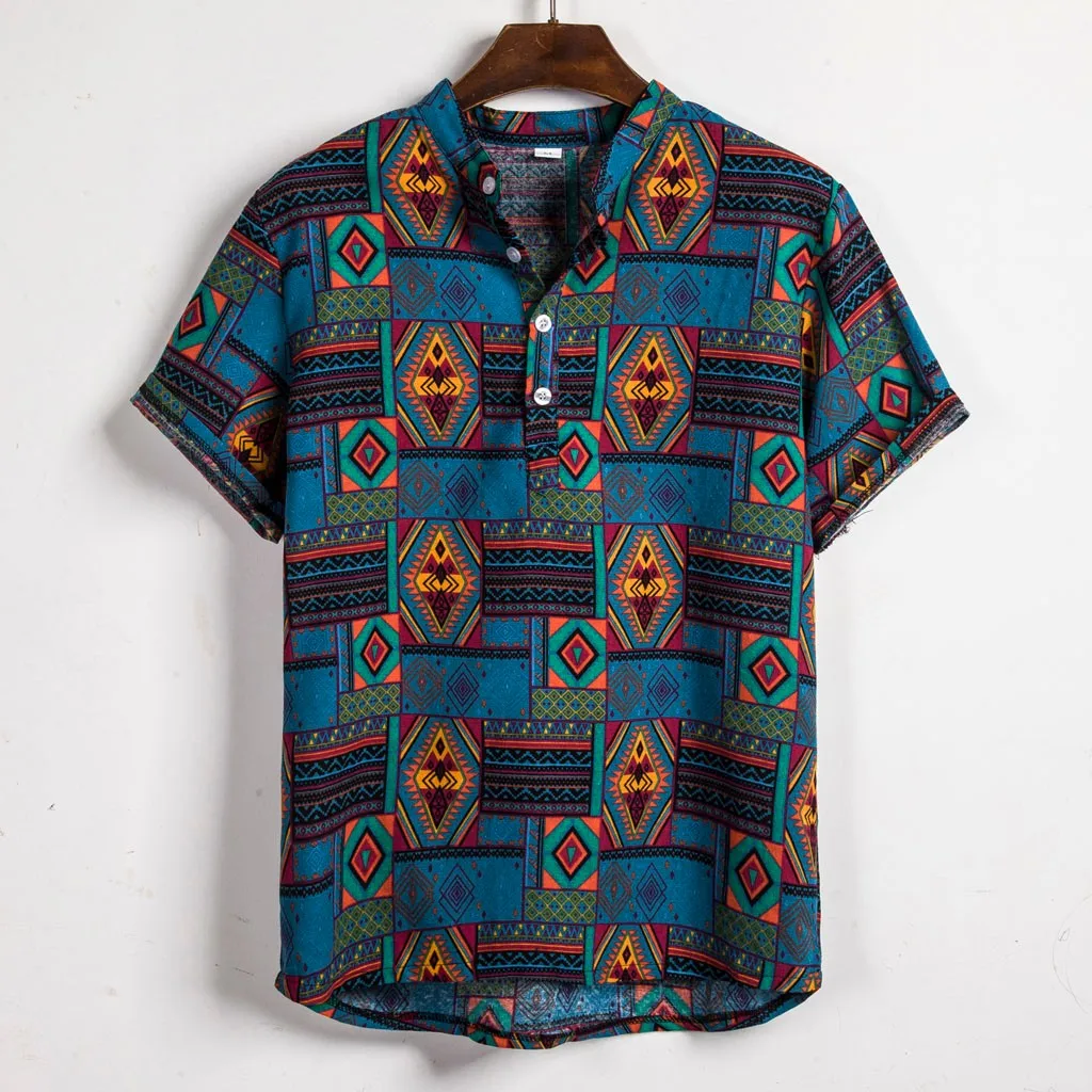 2019 New style Mens Ethnic Short Sleeve Casual Men Hawaiian Print Short Shirt Sport Cotton Linen Printing Hawaiian Shirt Blouse
2019 New style Mens Ethnic Short Sleeve Casual Men Hawaiian Print Short Shirt Sport Cotton Linen Printing Hawaiian Shirt Blouse