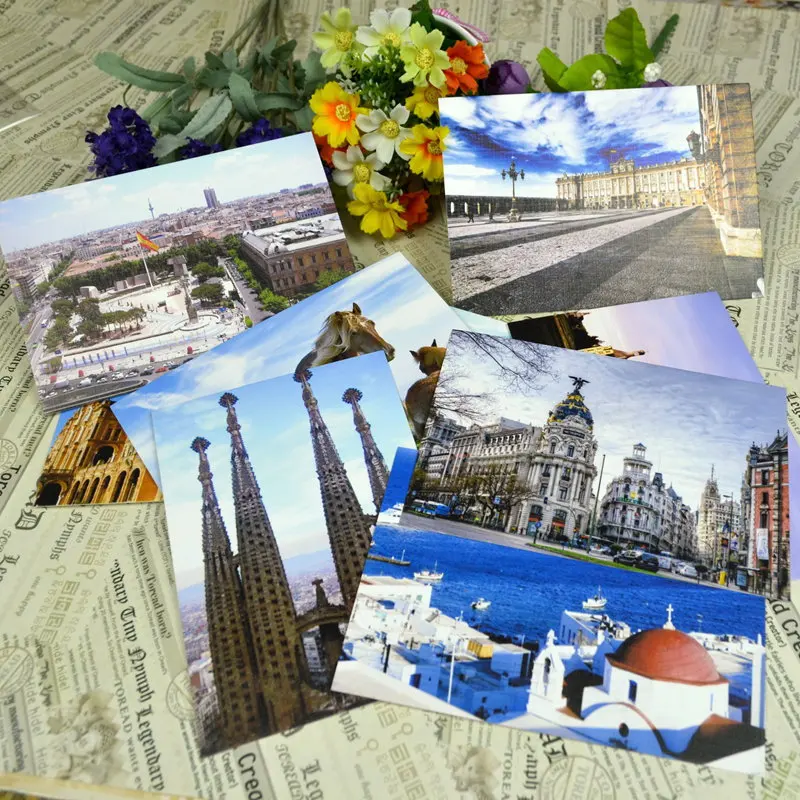 10pcs/lot ,Spain scenery Postcard Book Set / Greeting Card Assorted / Birthday Cards Lot
10pcs/lot ,Spain scenery Postcard Book Set / Greeting Card Assorted / Birthday Cards Lot