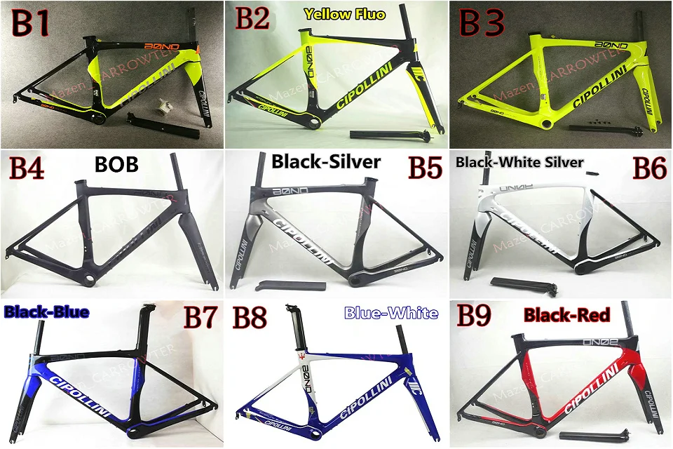 Excellent Top sale 16 colors T1000 3K CARROWTER C60 carbon road bike frame With 48/50/52/54/56cm BB386 Matte/Glossy bicycle Frameset 43