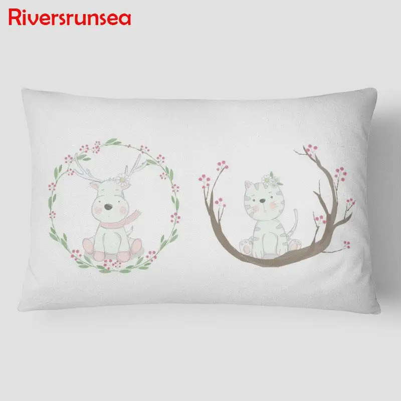 30*50cm Cute Deer Cat Cushion Lovely Garland Leaf Flower Rabbit Elephant Fox Bear Dog Cartoon Pillow Headrest For Kids Gift
30*50cm Cute Deer Cat Cushion Lovely Garland Leaf Flower Rabbit Elephant Fox Bear Dog Cartoon Pillow Headrest For Kids Gift