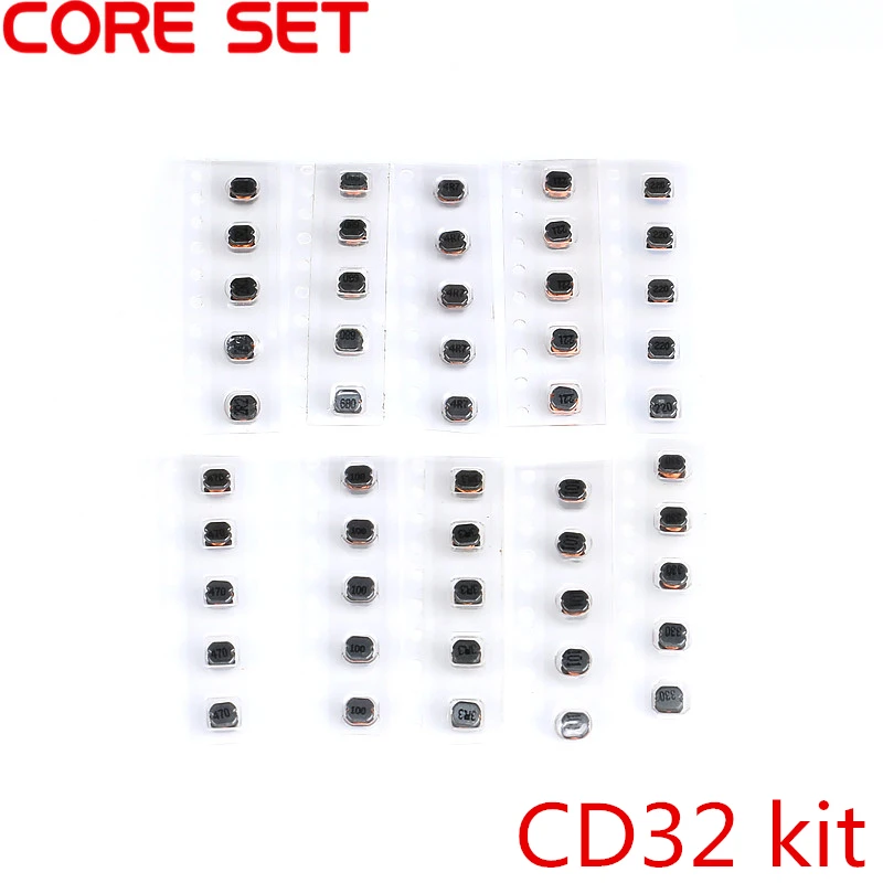 50pcs 10Values CD32 SMD Power Inductor Assortment Kit 2.2UH-220UH Chip Inductors High Quality CD32 Wire Wound Chip
50pcs 10Values CD32 SMD Power Inductor Assortment Kit 2.2UH-220UH Chip Inductors High Quality CD32 Wire Wound Chip
