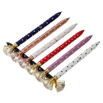 3PCS Luxury Metal Crystal Diamond Pen 8 Colors Polka Dot Ball Pens Fashion Carat Large Diamond Ballpoint Pens For School Office
3PCS Luxury Metal Crystal Diamond Pen 8 Colors Polka Dot Ball Pens Fashion Carat Large Diamond Ballpoint Pens For School Office