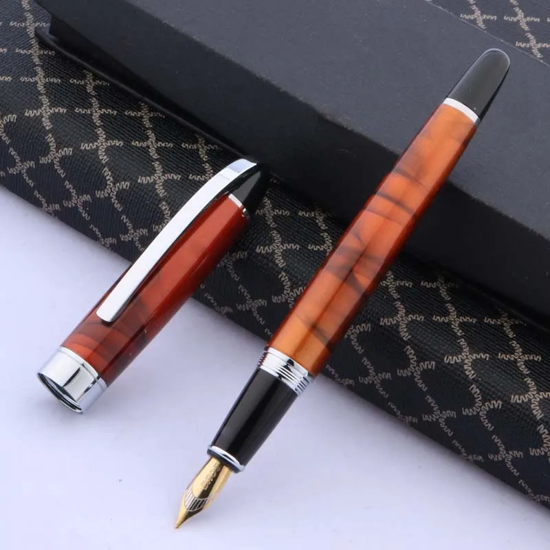 

BAOER stainless steel Silver RED Trim STUDENT Nib Fountain Pen