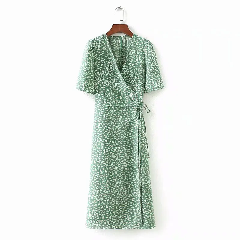 Xiao Chen 55-1085 European and American fashion style small flowered print dress
Xiao Chen 55-1085 European and American fashion style small flowered print dress