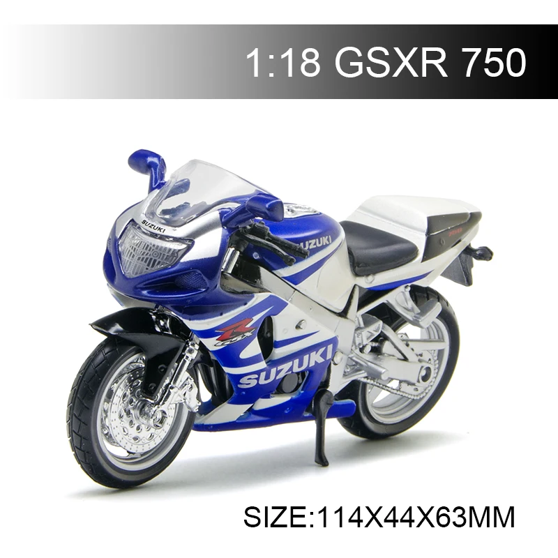 Maisto 1:18 Motorcycle Model Suzuki GSXR750 Model bike Alloy Motorcycle Model Motor Bike Miniature Race Toy For Gift Collection
Maisto 1:18 Motorcycle Model Suzuki GSXR750 Model bike Alloy Motorcycle Model Motor Bike Miniature Race Toy For Gift Collection