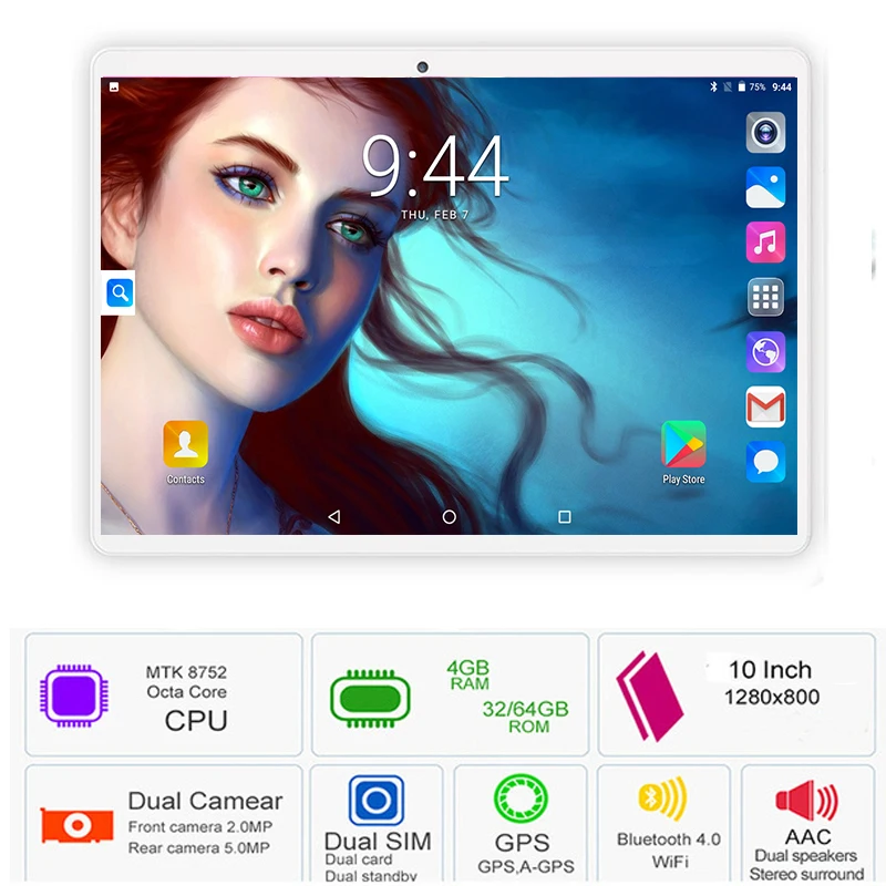 10 inch Android 8.0 OS tablet PC Octa Core 4GB RAM 64GB ROM 1280*800 IPS 3G 4G LTE 8 cores WiFi Bluetooth Tablets 10.1
10 inch Android 8.0 OS tablet PC Octa Core 4GB RAM 64GB ROM 1280*800 IPS 3G 4G LTE 8 cores WiFi Bluetooth Tablets 10.1