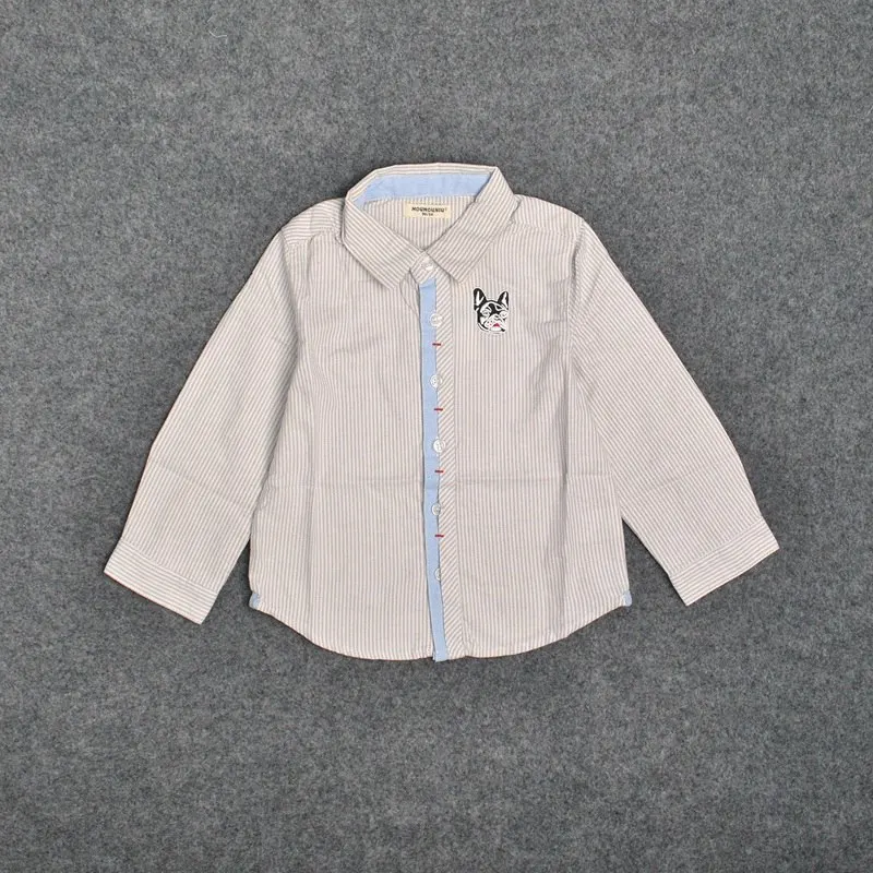 STRIVE LUCK Boy long sleeved stripe shirt children pure cotton coat cartoon puppy embroidery College 3-10 Years
STRIVE LUCK Boy long sleeved stripe shirt children pure cotton coat cartoon puppy embroidery College 3-10 Years