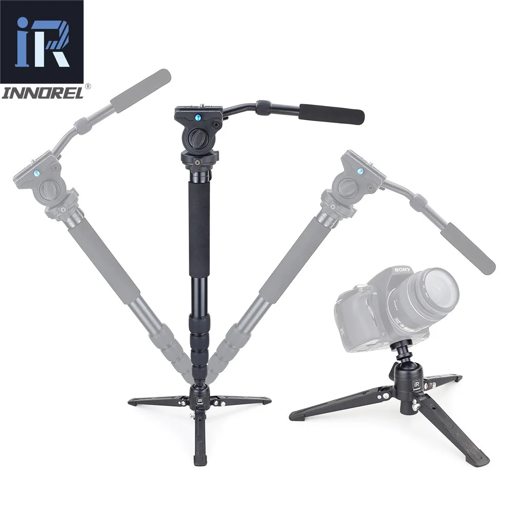 INNOREL RM60K Professional Monopod Kit Aluminum Alloy Video Monopod with Fluid Pan Head and Unipod Holder Mini Table Tripod Base
INNOREL RM60K Professional Monopod Kit Aluminum Alloy Video Monopod with Fluid Pan Head and Unipod Holder Mini Table Tripod Base