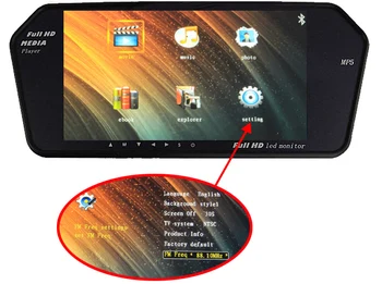 Newest 7 Inch TFT Screen Mirror monitor 1024*600 with MP5 Bluetooth Auto Rearview Display SD/USB Slot Parking
Newest 7 Inch TFT Screen Mirror monitor 1024*600 with MP5 Bluetooth Auto Rearview Display SD/USB Slot Parking