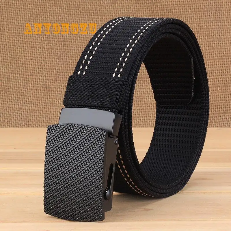 New Thick Wear-resisting Nylon Belt Black Alloy Buckle Fashion Jeans Men Belts Free Regulation Length Casual Men' Belt
New Thick Wear-resisting Nylon Belt Black Alloy Buckle Fashion Jeans Men Belts Free Regulation Length Casual Men' Belt