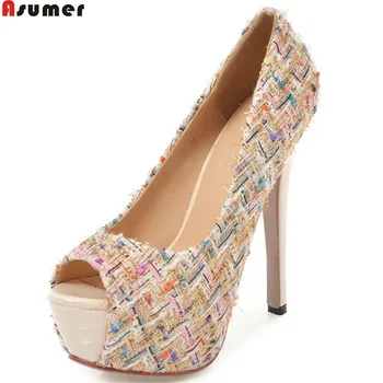 ASUMER 2020 fashion new arrival shoes woman peep toe shallow elegant pumps women shoes super high women high heels shoes
ASUMER 2020 fashion new arrival shoes woman peep toe shallow elegant pumps women shoes super high women high heels shoes
