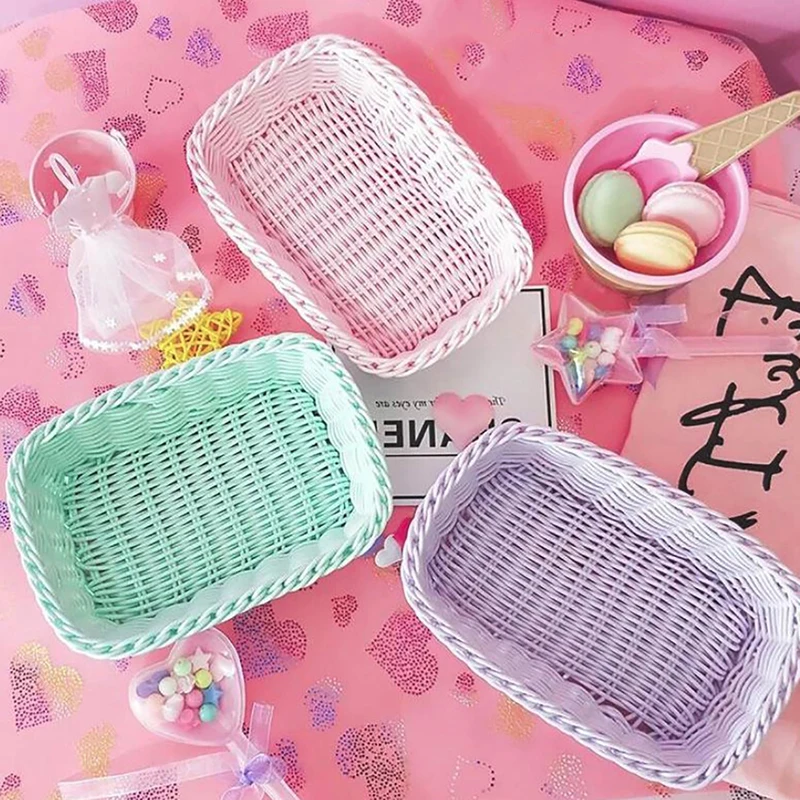 Sweet Color Desktop Storage Basket Sundries Toy Storage Box Cosmetic Book Organizer Dessert Biscuits Candy Snacks Container
Sweet Color Desktop Storage Basket Sundries Toy Storage Box Cosmetic Book Organizer Dessert Biscuits Candy Snacks Container