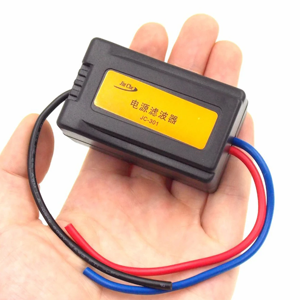 Filtering the noise Audio power filter Motorcycles Car Eliminate the interference noise power 12V
Filtering the noise Audio power filter Motorcycles Car Eliminate the interference noise power 12V