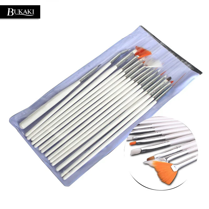 BUKAKI 15pcs Professional Nail Brush Nail Set Painting Drawing Gel Varnish Pen Nail Tool Set Gel Polish Drawing Gel Nail ArtTool
BUKAKI 15pcs Professional Nail Brush Nail Set Painting Drawing Gel Varnish Pen Nail Tool Set Gel Polish Drawing Gel Nail ArtTool